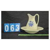 DECORATED PITCHER & BOWL SET