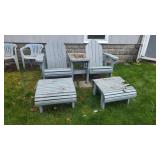 4 PIECE WOOD PATIO SET