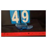 BLUE FENTON GLASS SHOE