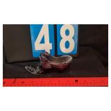 PURPLE FENTON GLASS SHOE
