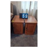 2 MATCHING SINGLE DOOR END STANDS