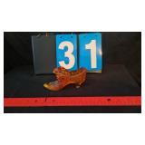 ORANGE FENTON GLASS SHOE