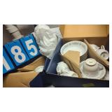 3 BOXES OF DISHES