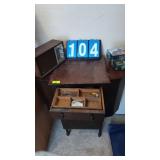 WOOD SEWING CABINET