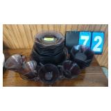 PURPLE GLASS DISH SET