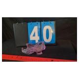 PINK FENTON GLASS SHOE