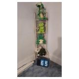 METAL CORNER SHELF & FROG PLUSH TOYS