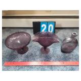 GROUP LOT OF PURPLE GLASS