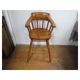 Antique Wooden Childrens High Chair