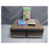Vintage VHS Holder w/ VHS's