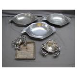 Cool Collection Cast Aluminum Crab and Fish Bowls