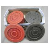 8 Vintage Shuffle Board Discs: Sportcraft Official