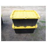 2 Heavy Duty Plastic Totes