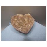 Pretty Carved Crystal Heart Geode Specimen