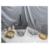 Large Metal Baskets & Other Decor