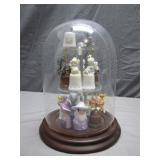 Gorgeous Figurine's in Glass Display Dome