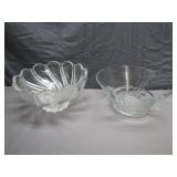 2 Nice Glass Bowls and Tray