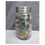 Large Mason Jar of Mystery Costume Jewelry!