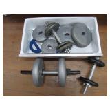 Workout Weights - Cast Iron & Plastic Coat