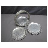 Continental Silver Co. Inc. Wild Rose Coasters