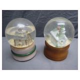 Pair of Department 56 SnowGlobes