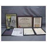 Antique/Vintage Scholar Ephemera & Signed Playbill