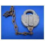 Vintage B & O Railroad Lock and Chain