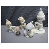 4 Clown Precious Moments Figurines
