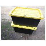 2 Heavy Duty Plastic Totes