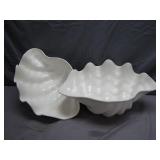 Ceramic Pair of Scallop Candy Dishes
