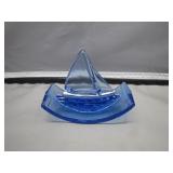 Vintage Glass Sailboat Ink Blotter