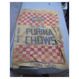 Vintage Purina Chow Dog Food Burlap Sack