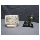 1950's Daschund & Book of Remembrance Figures
