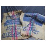 2 Coffee Berlap Sacks , 28'x34'