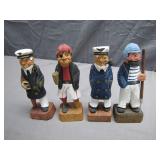Adorable Wooden Hand Carved Saliors