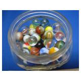 Small Jar of Vintage Marbles