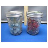 2 Jars of Vintage Marbles