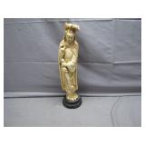 Vintage Resin Carved Asian Geisha/Princess Statue