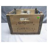 Antique Kligerman Wooden Milk Bottle Crate Carrier