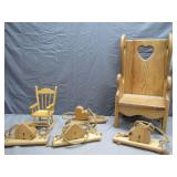 Pretty Wooden Doll Lot