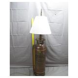 Antique Brass Badger's Fire Extinguisher Lamp