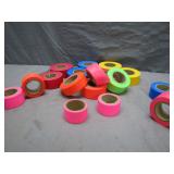 Lot of Colorful Flagging Tape