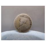 1929 Silver Canadian 25 Cent Coin