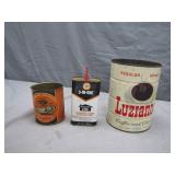 Vintage Coffee, Oil, & Oyster Cans