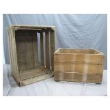 2 Vintage Wooden Crates