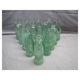 14 Vintage Glass Coca Cola Bottles