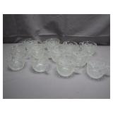 12 Matching Clear Glass Expresso Cups