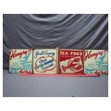 4 Pressed Steel Lithographed Restaurant Signage