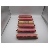 Lot of Unsorted Rolls of Wheat Pennies