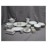 Pretty Valmont China Set (needs cleaning)